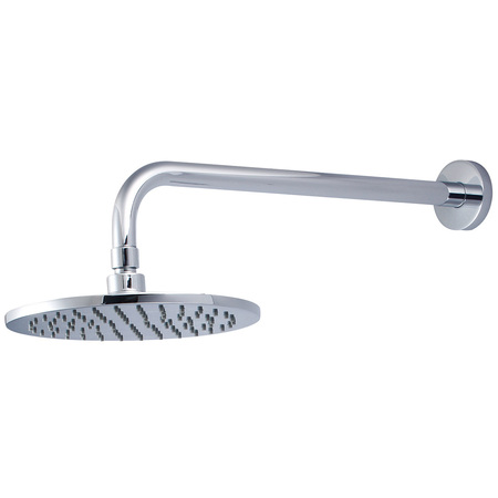 PIONEER FAUCETS Single Function Rain Showerhead W/Shower Arm and Flange, Polished Chrm X-6400038